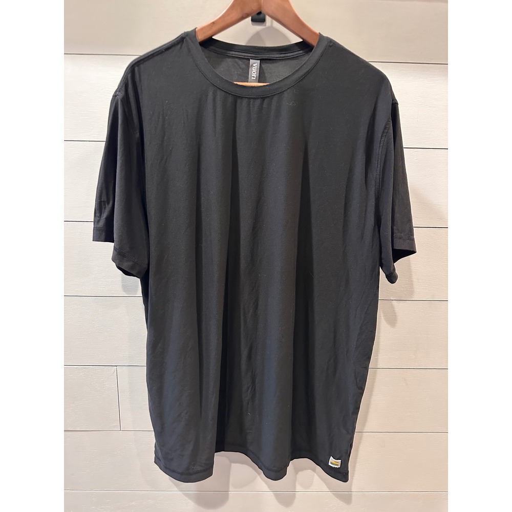 Vuori Strato Tech Tee Mens XL Black Heather Short Sleeve Performance T-Shirt